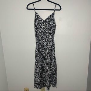Willow leopard animal print side slit slip dress